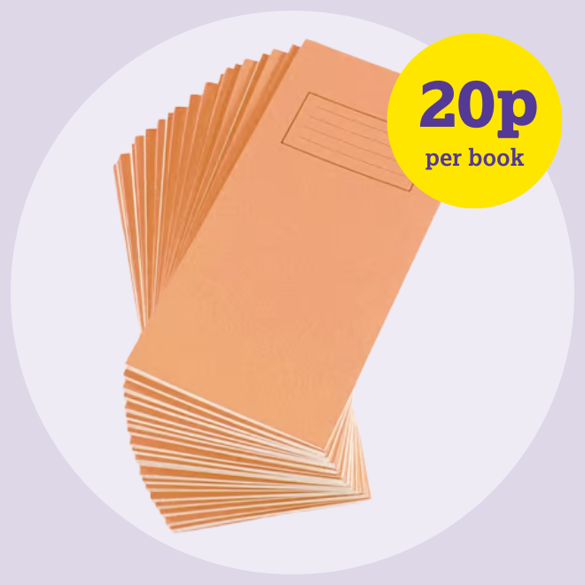 Vocabulary Exercise Book, Orange, 64 Pages