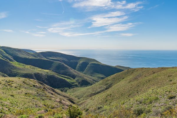 Landscape of Deer Creek Beach in California.