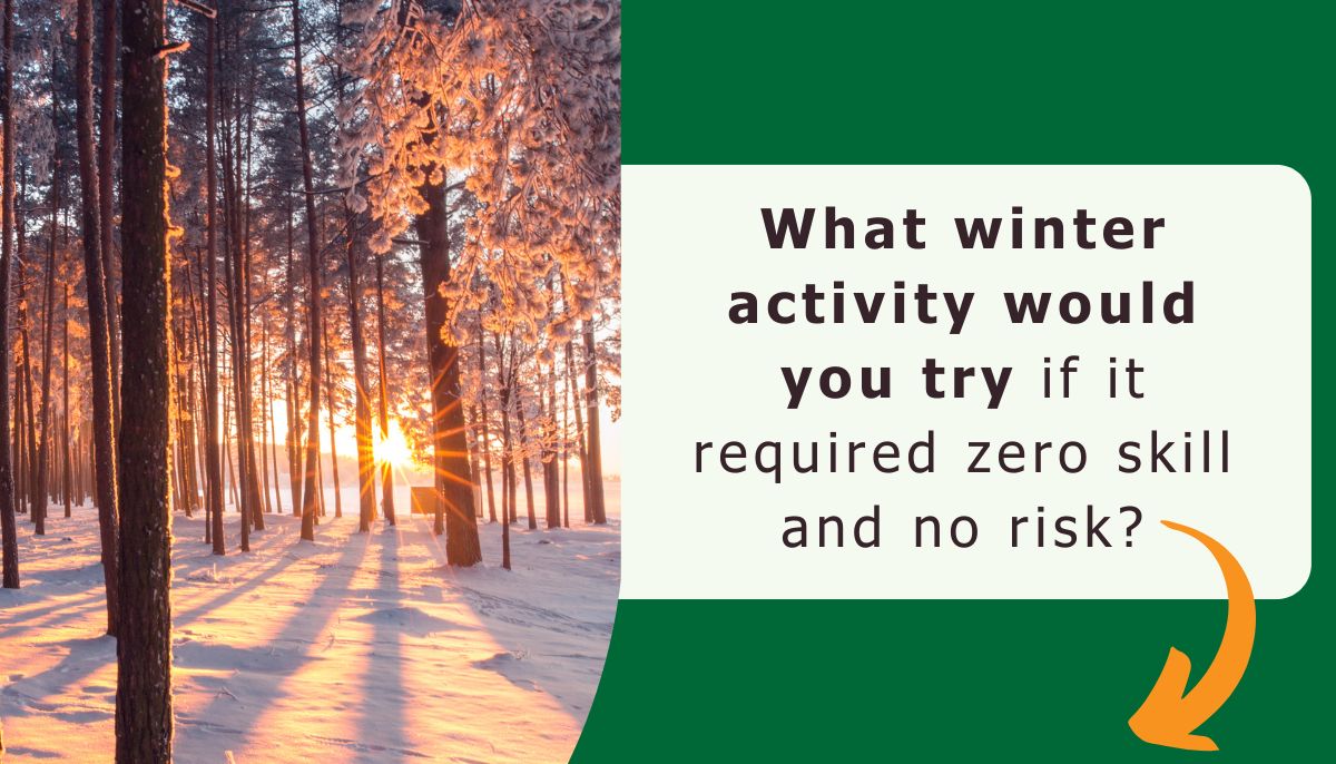 What winter activity would you try if it required zero skill and no risk?