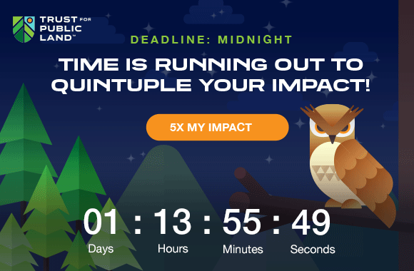 Deadline: Midnight. Time is running out to quintuple your impact!